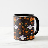 "Ghost Éffrayant et Mug d'Halloween Citrouille" (Devant droit)