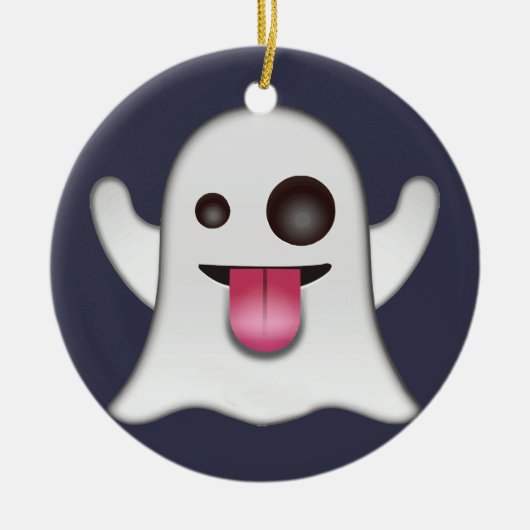 Ghost emoji keramisch ornament (Voorkant)