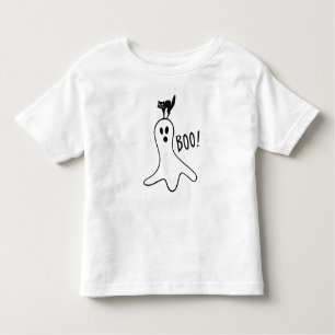 Ghost en Black Cat Halloween Cute Kinder Shirts