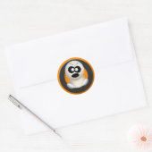 Ghost en colère - Stickers Halloween orange (Enveloppe)