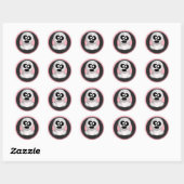 Ghost en colère - Stickers Halloween rose (Feuille)
