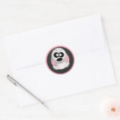 Ghost en colère - Stickers Halloween rose (Enveloppe)