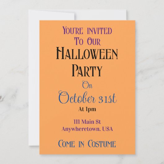 Ghost en Kittens Halloween Feestuitnodiging Aankondiging (Achterkant)