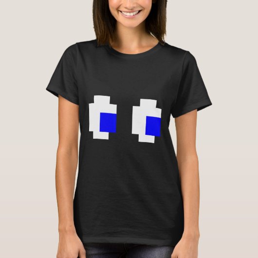 Ghost Eyes Pixel Arcade Videogame 8-bit matching T-shirt (Voorkant)