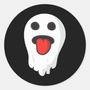 Ghost Face Outfit voor Halloween kostuums Ronde Sticker