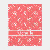 Ghost Face Pattern Coral Fleece Deken (Voorkant)