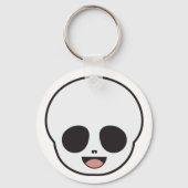 Ghost Face Skeleton Chibi Pastel Goth Halloween Sleutelhanger (Voorkant)