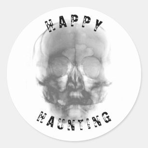 Ghost Face Skull Halloween Griezelfeest Ronde Sticker