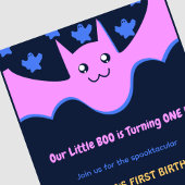 Ghost Flying Little boo Halloween 1e verjaardag Kaart