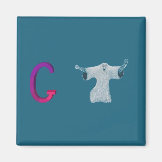 Ghost Fridge Magnet Magneet (Voorkant)