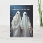 Ghost Friends and Silly Message Funny Friendship Kaart (Voorkant)