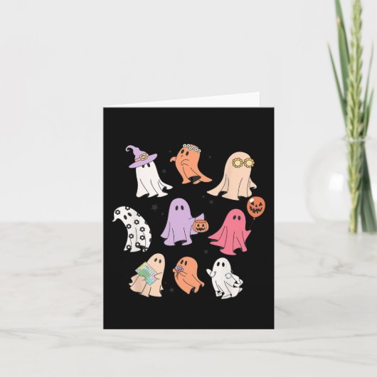 Ghost Friends Halloween AAC SLP Squad Speech Langu Kaart (Voorkant)