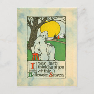 Ghost Full Moon Tree Briefkaart