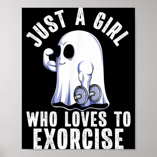 Ghost Funny Gym Workout Bodybuilding Soky Hallowee Poster (Voorkant)