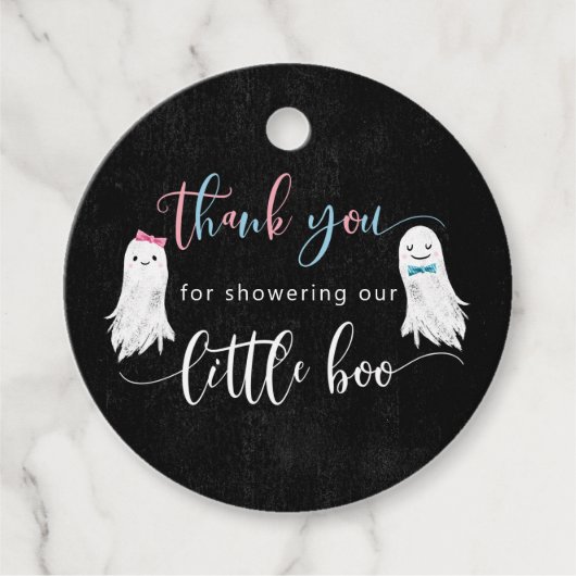 Ghost Gender Reopenbaart Party Dank u Bedankjes Labels (Voorkant)