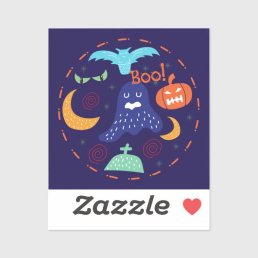 Ghost gezegde boe grappig Halloween Sticker (Vel)