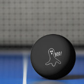 Ghost Gezegde Boo White Outline on Black Pingpongballen (Net)