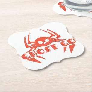 Ghost Go Spooky Seizoen Kartonnen Onderzetters