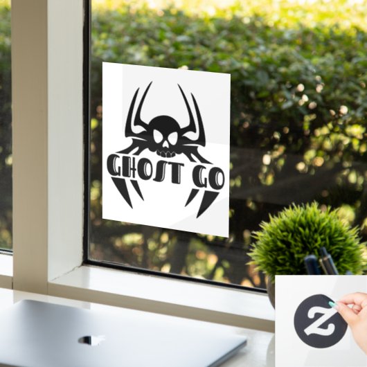 Ghost Go Spooky Seizoen Raamsticker (Kantoor)