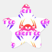 Ghost Go Spooky Seizoen Ster Sticker (Voorkant)