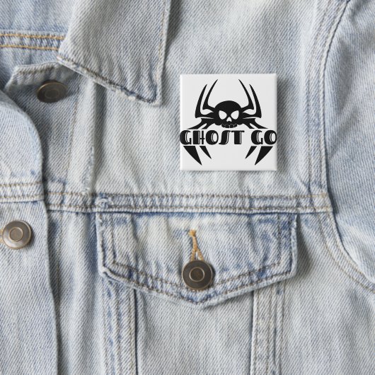 Ghost Go Spooky Seizoen Vierkante Button 5,1 Cm (In situ)