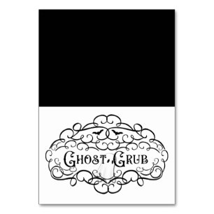 Ghost Grub Elegant Halloween Food Tent Kaart
