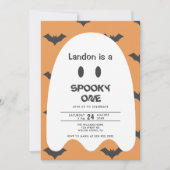 Ghost Halloween 1ST Birthday Uitnodiging (Voorkant)