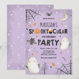 Ghost Halloween Birthday Party Spooktacular Party Kaart