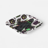 Ghost Halloween Black Papieren Bordje (Gebogen)