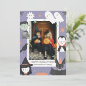 Ghost Halloween Mijn eerste Boo baby Feestdagenkaart (Staand voorkant)