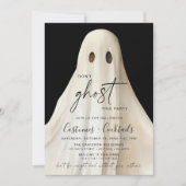 Ghost Halloween Party Invitation Grappige Cocktail Kaart (Voorkant)