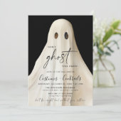 Ghost Halloween Party Invitation Grappige Cocktail Kaart (Staand voorkant)