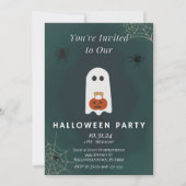 Ghost Halloween Party uitnodiging (Voorkant)