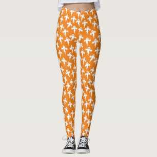 Ghost Halloween Sinaasappel Leggings