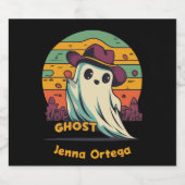 Ghost Halloween - Spooky Verrassing Sparkling Wijnetiket (Enkel label)