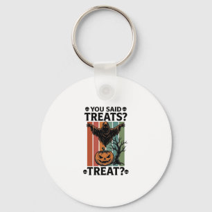 Ghost Halloween T-shirt met griezelige Treat Pun e Sleutelhanger