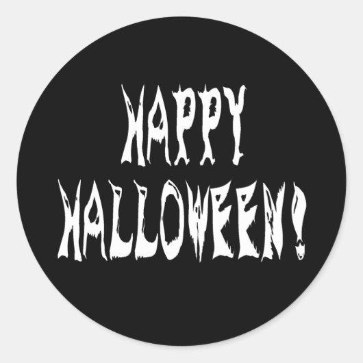 Ghost Halloween Text Ronde Sticker (Voorkant)