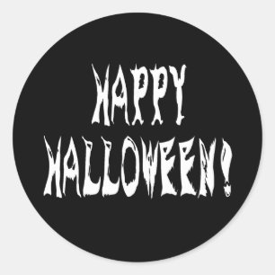 Ghost Halloween Text Ronde Sticker