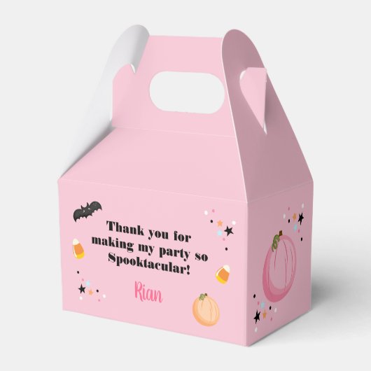 Ghost Halloween Verjaardag Roze Spooktacular Party Bedankdoosjes (Achterkant)