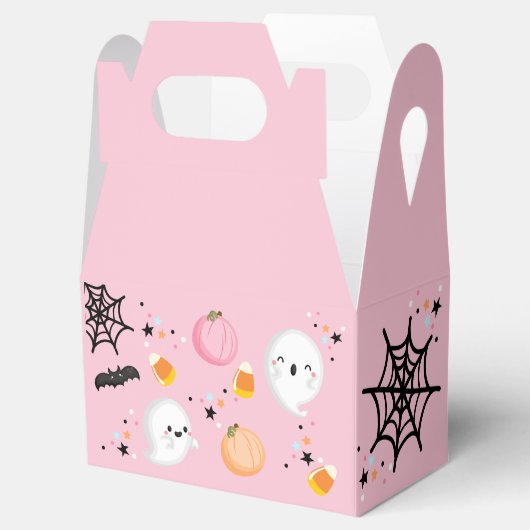 Ghost Halloween Verjaardag Roze Spooktacular Party Bedankdoosjes (Geopend)