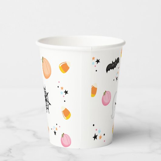 Ghost Halloween Verjaardag Roze Spooktacular Party Papieren Bekers (Rechts)