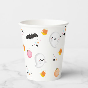 Ghost Halloween Verjaardag Roze Spooktacular Party Papieren Bekers