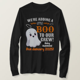 Ghost Halloween zwangerschapsaankondiging met lang T-shirt