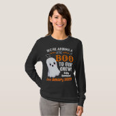 Ghost Halloween zwangerschapsaankondiging met lang T-shirt (Voorkant volledig)
