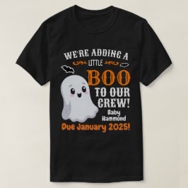 Ghost Halloween zwangerschapsaankondiging voor pap T-shirt