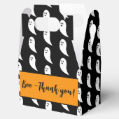 Ghost Halloween zwart wit schattig patroon Bedankdoosjes (Geopend)