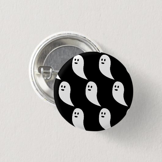 Ghost Halloween zwart wit schattig patroon Ronde Button 3,2 Cm (Voorkant /achterkant)
