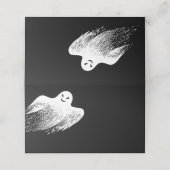 Ghost Happy Halloween Party Place Card (Buitenkant ongevouwen)