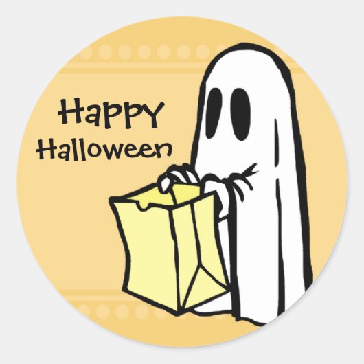 Ghost Happy Halloween Stickers (Voorkant)