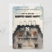 Ghost Haunted House Party Kaart (Voorkant)